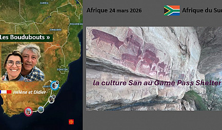 Les Boudubouts en Afrique du Sud -  Nous avons rendez-vous avec la culture San au Game Pass Shelter