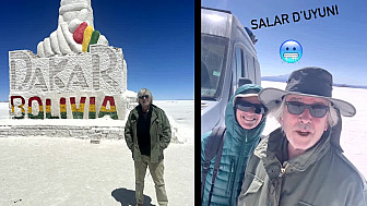 Acteurs-Locaux 'Les Boudubouts' 74ème étape en Bolivie -  visite tant attendue du mythique Salar d’Uyuni